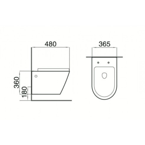 Стенна тоалетна чиния icc 4863 slim seat