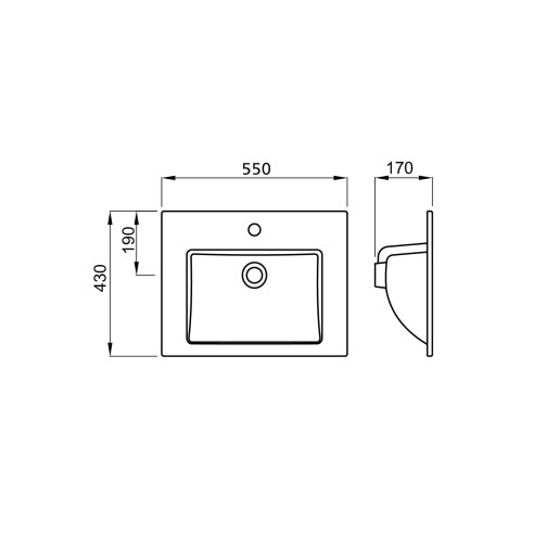 Умивалник linea 550 - 2