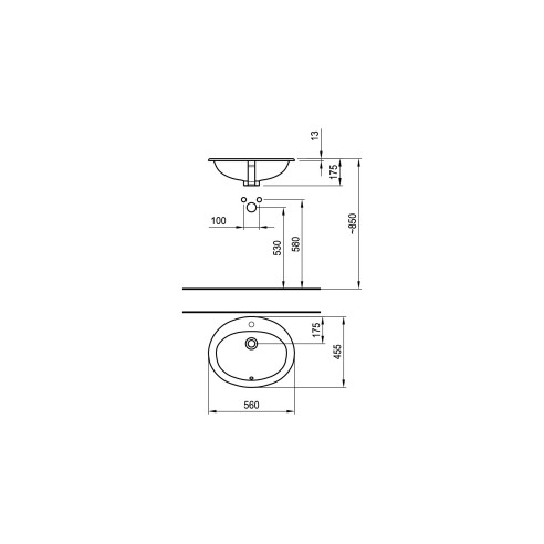 Умивалник neo 560 - 2