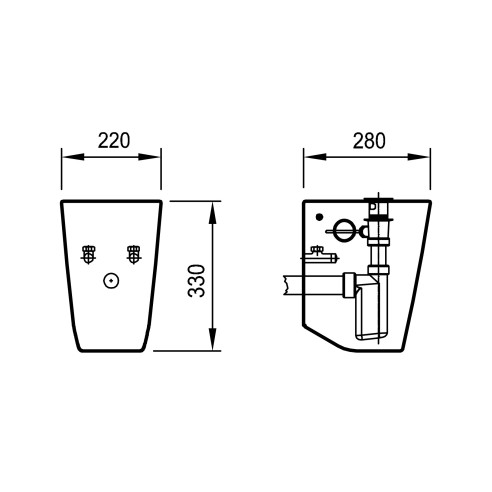 Рока полуконзола хепибат с ляв отвор - 2