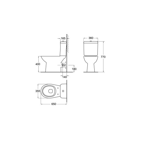 Моноблок neo-n хоризонтално оттичане + биде - 2