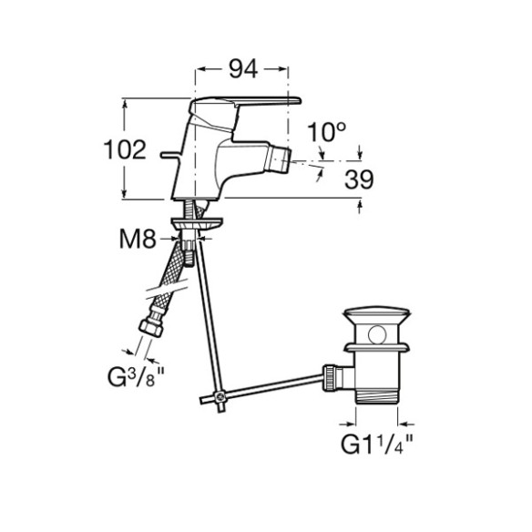 Roca victoria смесител за биде с автоматичен изпразнител - 2