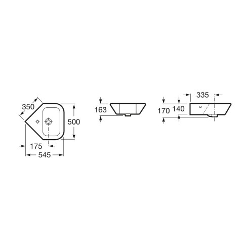 Nexo порцеланов умивалник за стенен монтаж - 2