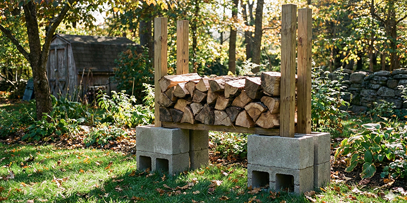 Примерна конструкция с бетонни блокчета