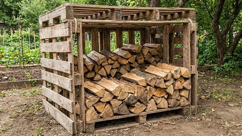 Направи си сам дърварник от рециклирани дървени палети