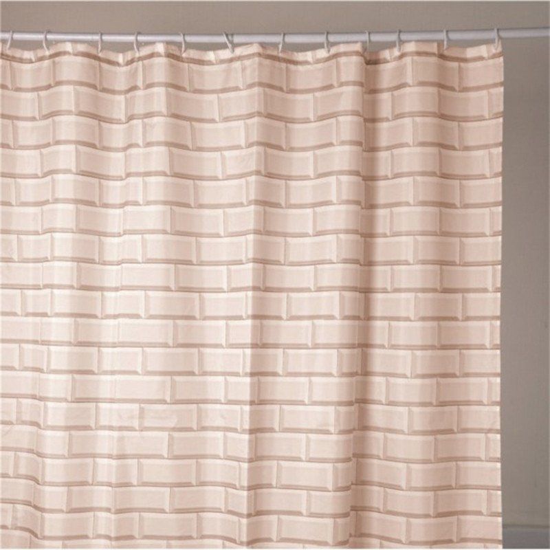 Душ завеса за баня 180х200 см бежова ICSC 193 INTER CERAMIC - Thumbnail 3