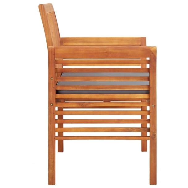 2-местна градинска пейка с възглавница, 120 см, акация масив - VL45972 - Image 3