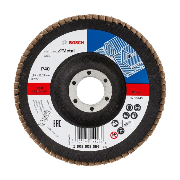 Диск за шлайфане на метал X431 125х22.23 мм G40 BOSCH