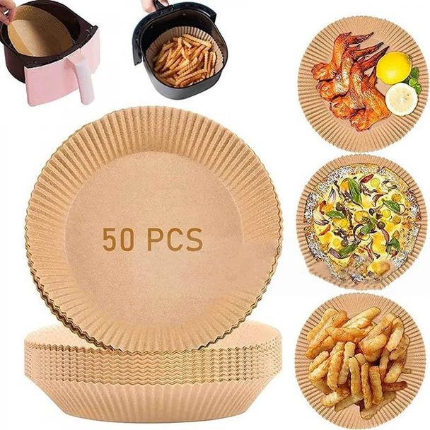 Хартиени незалепващи тавички за Airfryer Ф20 см 50 бр. - Image 2