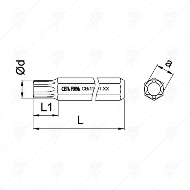 Накрайник за вложка Тоrx Т27х75мм CETA-FORM - Image 2