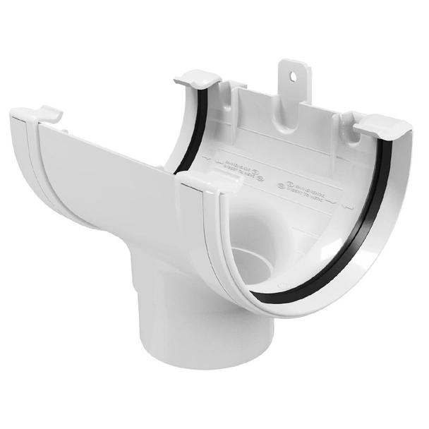 Снадка с дренаж Ф80 мм / Ф125 мм бяла REGENAU