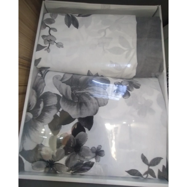 Спален комплект 4 части Сиви цветя COTTON GARDEN - Image 4