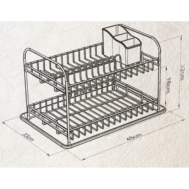 Сушилник за съдове 2 нива KB 007 хром TEKNO TEL - Image 3