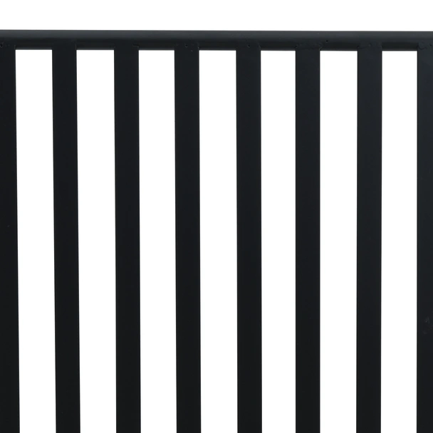 Външна пейка Черна Метал Стандартна Издръжлива Външна пейка - VL42008117 - Image 8