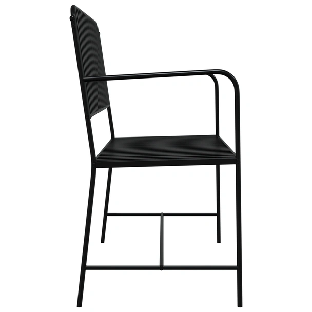 Външна пейка Черна Метал Стандартна Издръжлива Външна пейка - VL42008117 - Image 5