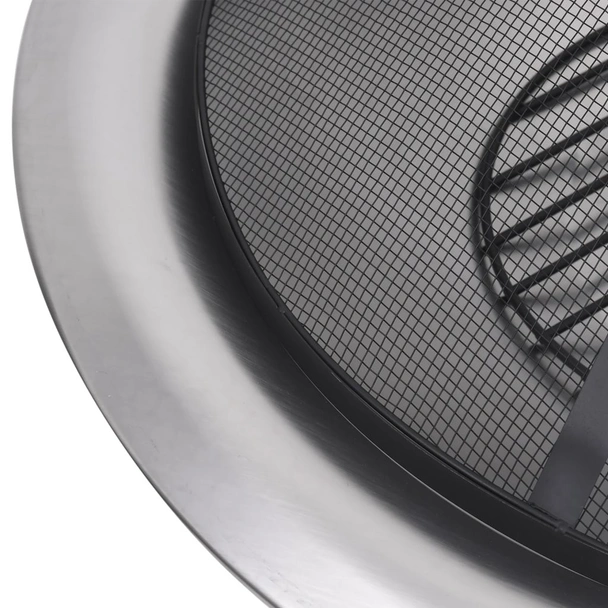 Външно преносимо огнище с грил, неръждаема стомана, 76 см - Image 6