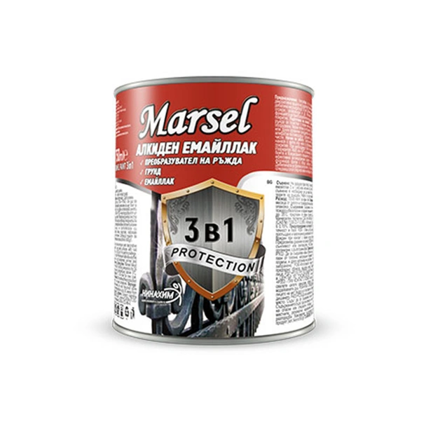 Алкиден емайллак 3в1 2.5 л светлосив MARSEL