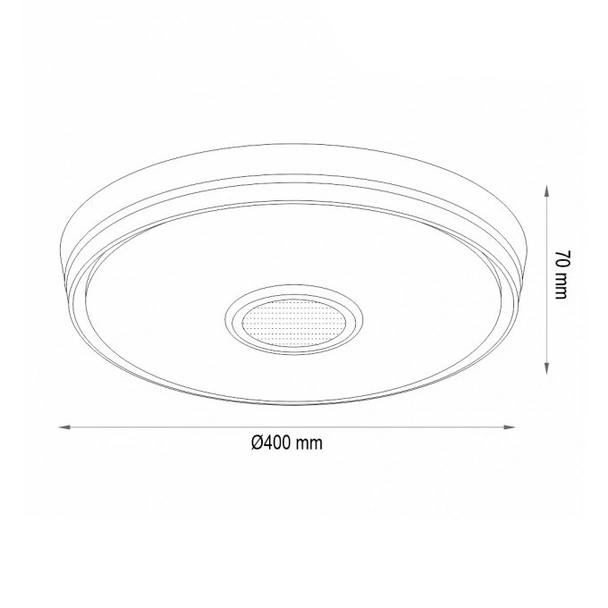 Музикален LED плафон с дистанционно 50 W Ф40 см LIGHTEX - Image 5