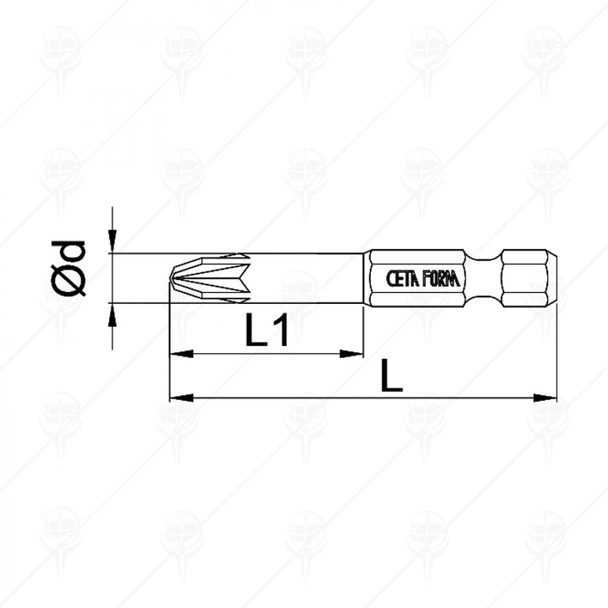 Накрайник звезда PZ1х50мм CETA-FORM - Image 2