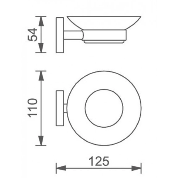 Стъклена сапунерка за баня Ава ICA 3459W INTER CERAMIC - Image 2