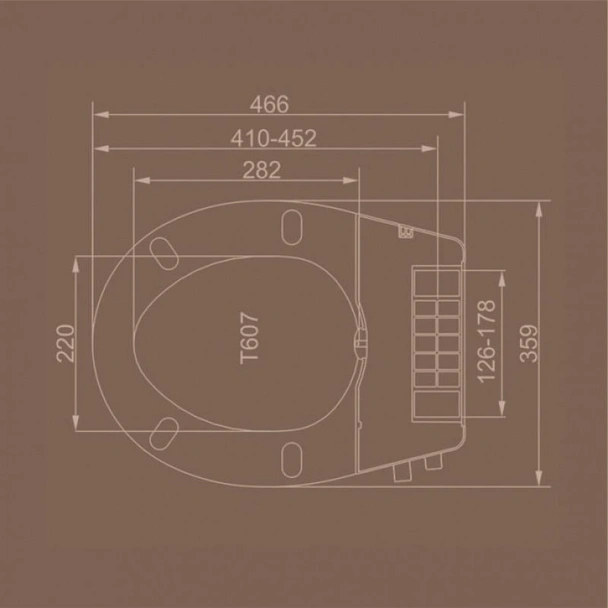 Тоалетна седалка с функция биде 47х36х10см бяла INTER CERAMIC - Image 3