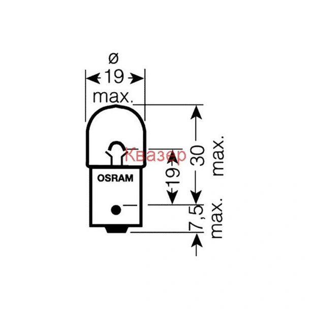 Автомобилна лампа OSRAM 5007 5W 12V BA15S UNV1 R5W - Image 4