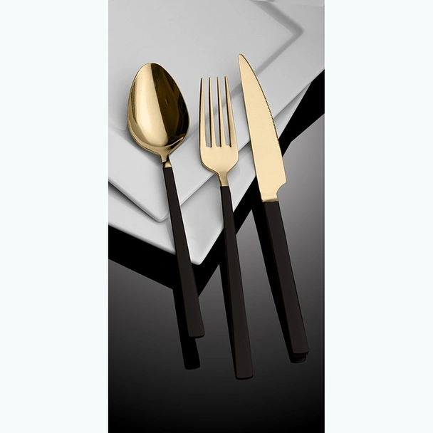 Комплект прибори 18 части Злато и черно Cubuk HIRA - Image 3