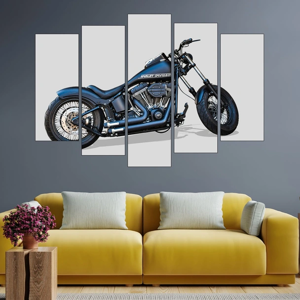 Мотоциклет харли дейвидсън - картина пано за стена - Image 3