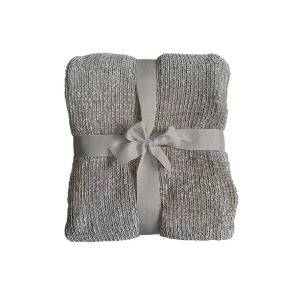 Одеяло 200x240 см Shiny Flat Chenille Beige бежово MIKA - Image 2