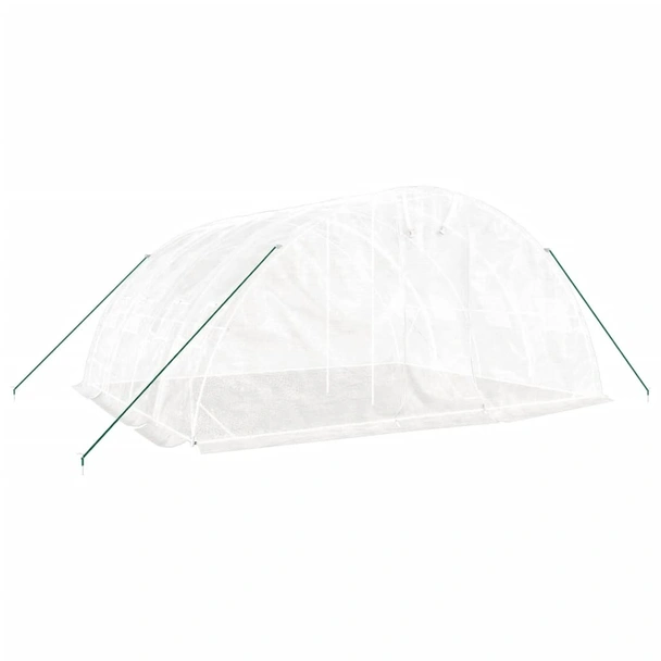 Оранжерия със стоманена рамка бяла 20 м² 5x4x2,3 м - Image 2