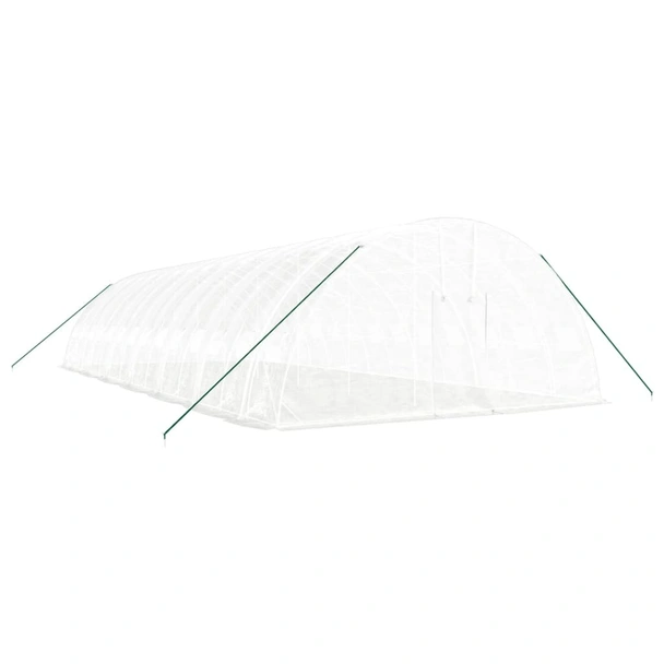 Оранжерия със стоманена рамка бяла 84 м² 14x6x2,85 м - Image 2