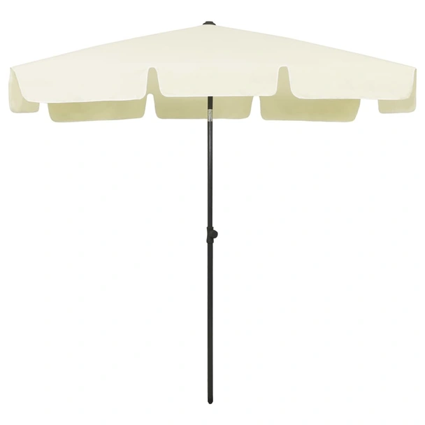 Плажен чадър, пясъчножълт, 200x125 см - Image 4