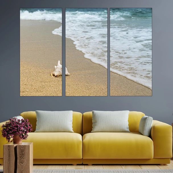 Рапан на самотен плаж - картина пано за стена - Image 2