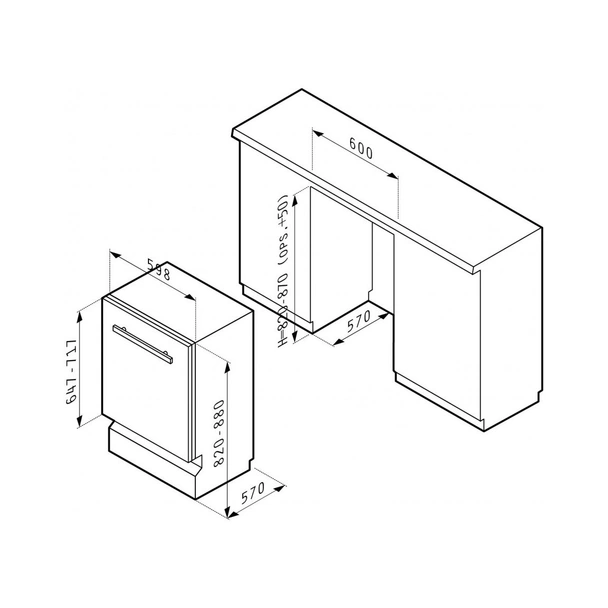 Съдомиялна машина за вграждане DWΕ 60FI PYRAMIS - Image 2