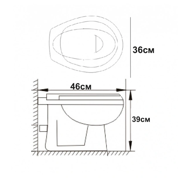 Тоалетна чиния със задно оттичане INTER CERAMIC - Image 3