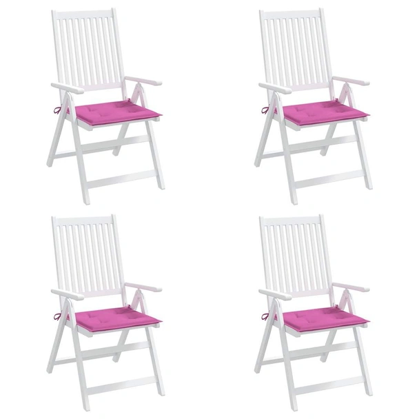 Възглавници за градински столове 4 бр розови 50x50x4 см текстил - VL361093 - Image 4