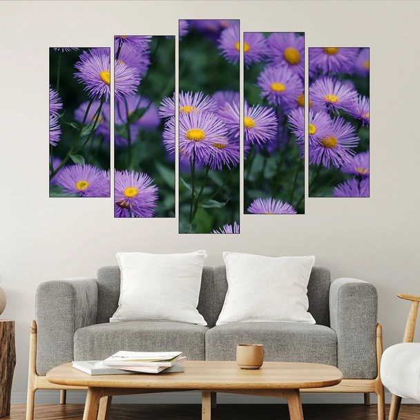 Виолетови астри - картина пано за стена - Image 3