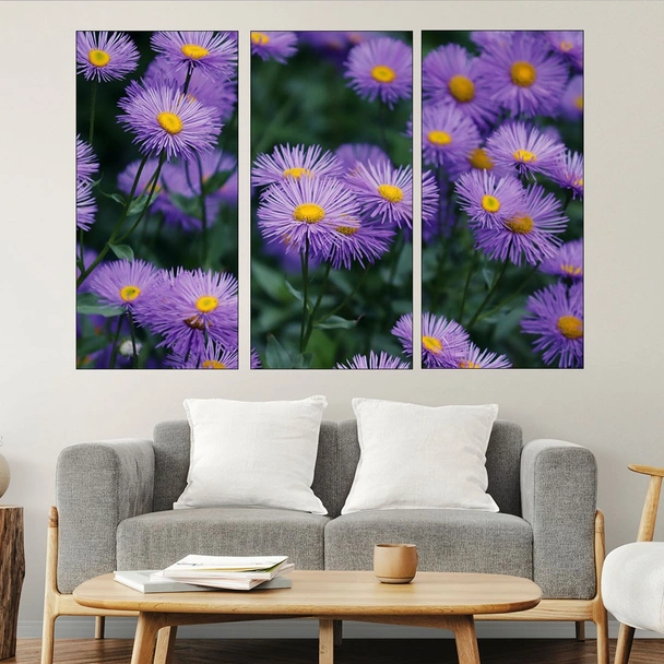 Виолетови астри - картина пано за стена - Image 2