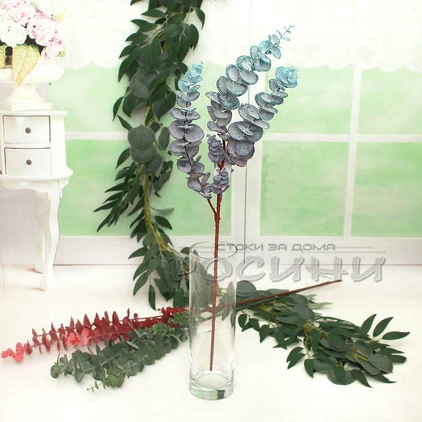 Декоративен стрък Цветен евкалипт 75 см - Image 4