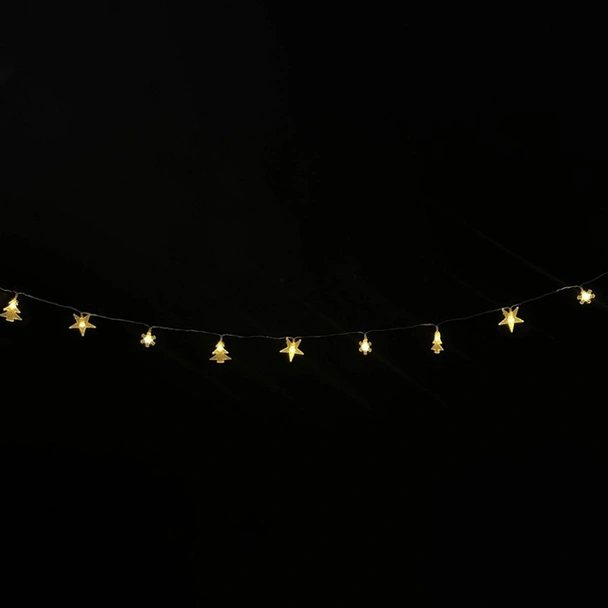 LED светещ гирлянд снежинка, звезда, елхичка 1.65 м LIGHTEX - Image 3