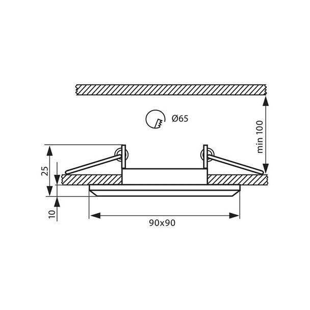 Луна квадратна черна 12V VIVALUX - Image 2