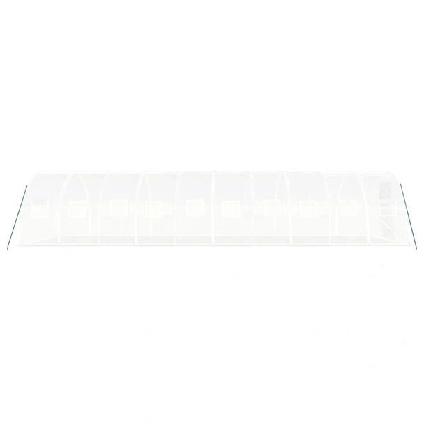 Оранжерия със стоманена рамка бяла 30 м² 10x3x2 м - Image 4