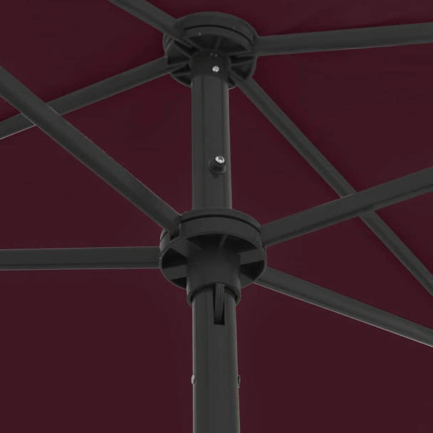 Плажен чадър, бордо червено, 180x120 см - Image 2