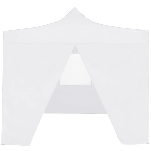 Сгъваема парти шатра  3x3 м  с 4 странични стени - бяла - Image 3