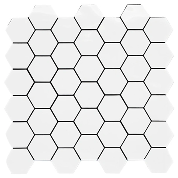 Стикер за стена 30x30 см Шестоъгълник бял