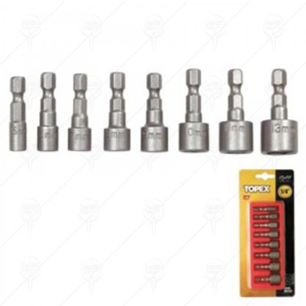 Комплект накрайници 8 части 5-13мм TOPEX
