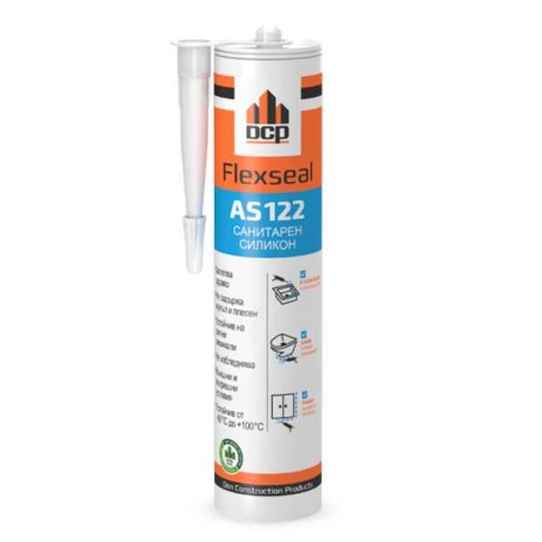 Санитарен силикон Flexseal AS122 прозрачен 280 мл DCP