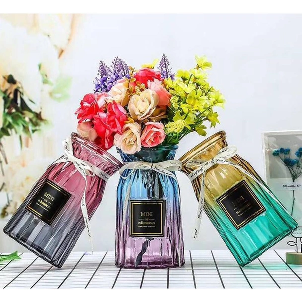 Стъклена ваза с панделка 17 см Mini FLOWERPLUS - Image 6