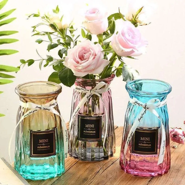 Стъклена ваза с панделка 17 см Mini FLOWERPLUS - Image 5