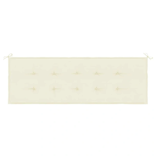 Възглавница за градинска пейка кремава 150x50x4 см оксфорд плат - VL43199 - Image 4